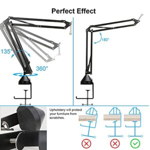 Razer Seiren Mini Mic Boom Arm with Microphone Windscreen and Dual Layered Mic Pop Filter for Razer Seiren Mini USB Streaming Microphone by YOUSHARES