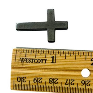 Westmon Works Hematite Pocket Cross Charm with Holy Card Gift Set