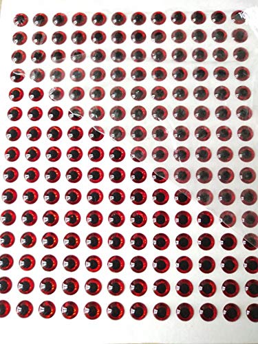 128pcs 13mm Red 3D Holographic Fishing Lure Eyes 3D Lure Eye 3D Soft Eye 3D Holographic Lure Eye Fly Tying, Jigs, Crafts