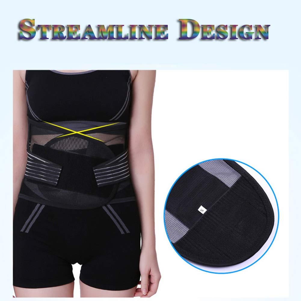 LSRRYD Stabilized Back Brace Large Unisex Lumbar Lower Back Brace and Support Belt Low Back Support Belt for Pain Relief and Injury Prevention, Sciatica (Size : XL)