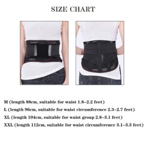 LSRRYD Stabilizing Lower Back Support Belt Lumbar Support Brace Dual Adjustable Straps for Pain Relief and Injury Prevention for Men & Women (Size : M)