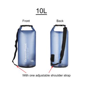 Baitoo Floating Waterproof Dry Bag for Women Men,10L/20L Roll Top Lightweight Waterproof Dry Storage Bag Backpack For Watersports,Travel,Swimming,Boating,Kayaking,Camping and Beach (Blue, 20L)