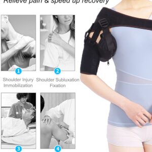 DouHeal Shoulder Brace, Shoulder Sling for Torn Rotator Cuff, Arm Sling for Shoulder Injury, Shoulder Pain Relief, Assisting Recovery in Athletes Post Shoulder Surgery for Left & Right Hand