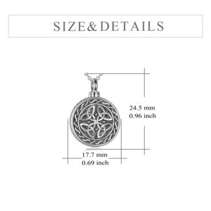 SHEAISRS Celtic Knot Necklace Sterling Silver Cremation Jewelry for Ashes Urn Irish Keepsake Jewelry for Women (Celtic)