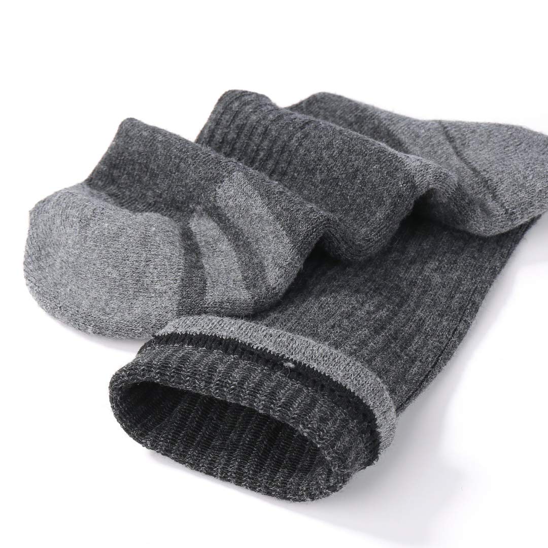 Finloyd Anti Sweat and Smell Socks Pack, Crew thermal sock for Outdoor Activities Socks, Boot Sock., Black - Grey