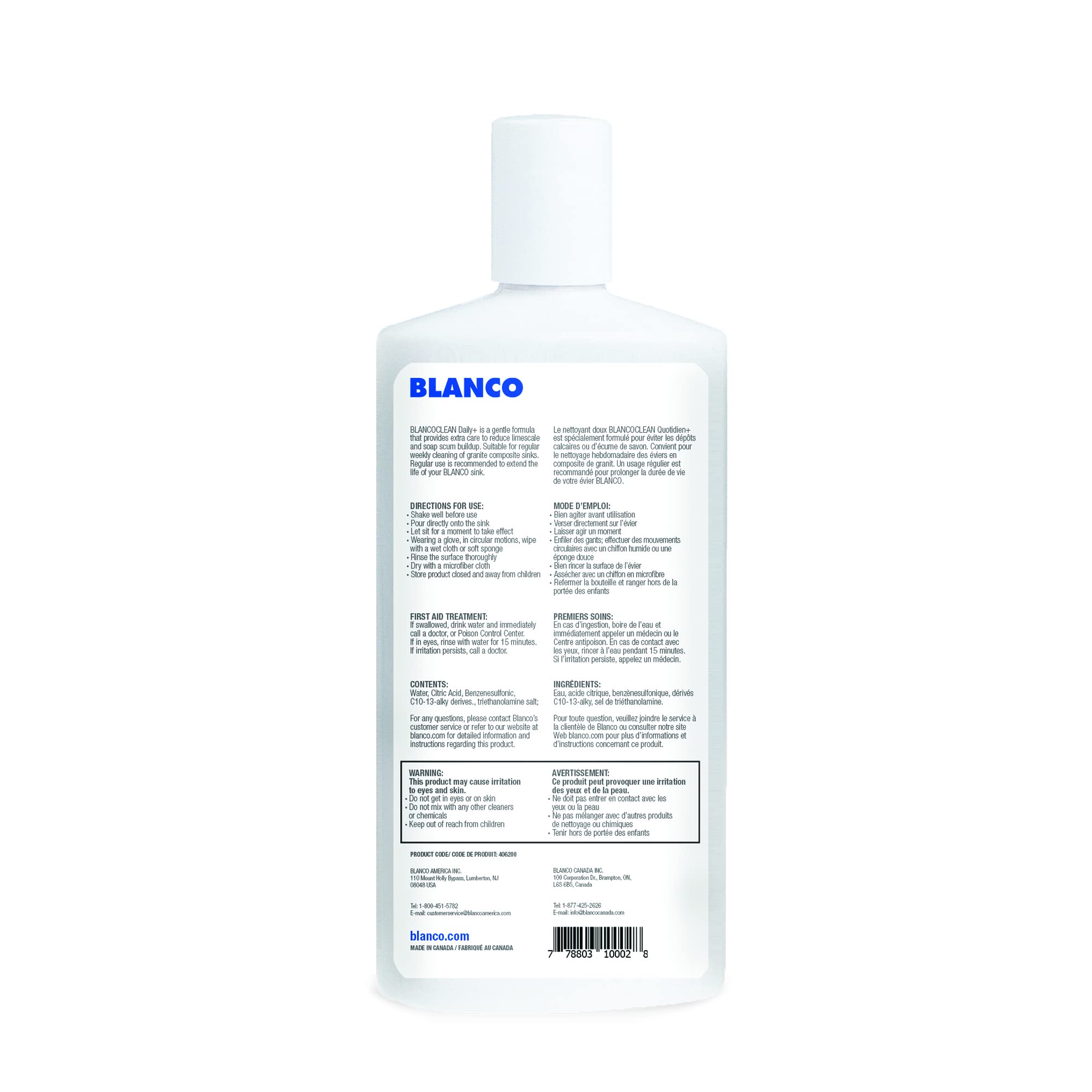 BLANCO 406200 BLANCOCLEAN Daily Silgranit Sink Cleaner, 15 oz, White, 15 Fl Oz