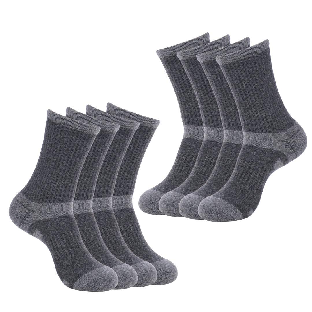 Finloyd Anti Sweat and Smell Socks Pack, Crew thermal sock for Outdoor Activities Socks, Boot Sock., Black - Grey