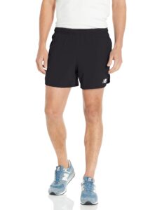 new balance men's impact run 5 inch short 22, black, x-large