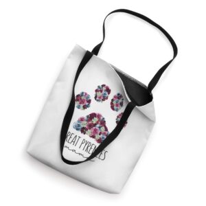 Great Pyrenees Mama Floral Paw Dog Mom Tote Bag