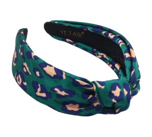 yetasi leopard satin headbands for women get compliments. head bands for women's hair are chic. green knotted headband for women is a classy cheetah headband