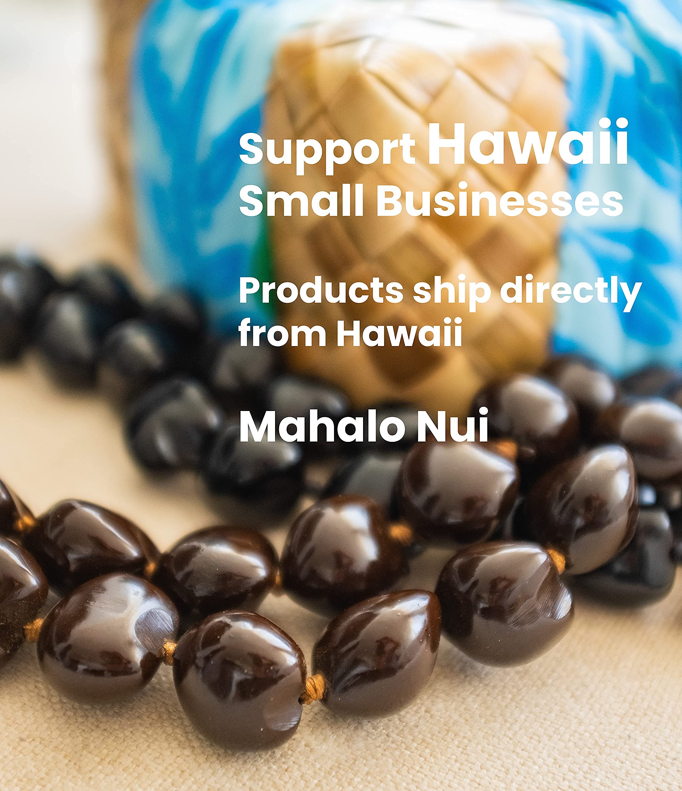 Aloha Outlet Hawaiian Black Kukui Nuts Lei Necklace 31.5in