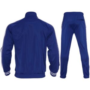 R RAMBLER 1985 Zusmen Mens Athletic 2 Piece Tracksuit Sets Casual Jogging Suits Full Zip Sports Set Stand-up collar Sweatsuit fo Men RoyalblueL