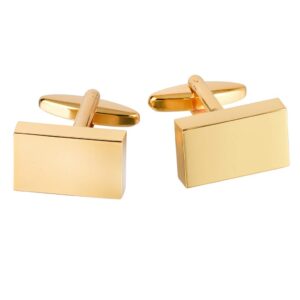 Classic Gold/Silver/Black Tone Blank Cufflinks for Mens Unique French Shirt Cuff Gift