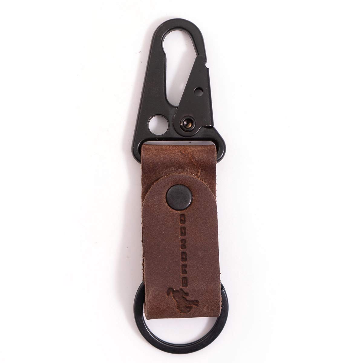 Ford Bronco Belt Clip Leather Keychain Ring Tag