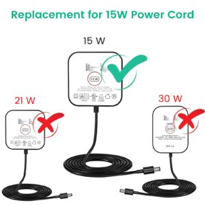 15W Power Cord Replacement for Alexa Echo Dot 3rd Gen / 4th Gen, Echo Show 5 1st Gen / 2nd Gen, Dot with Clock, Dot Kids Edition, Fire TV Cube, DC Charger Adapter with 5ft Cable