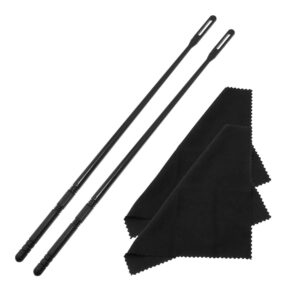 maxmoral 2 set flute cleaning kit, flute cleaning rod and cloth, flute cleaner, flute polishing cloth