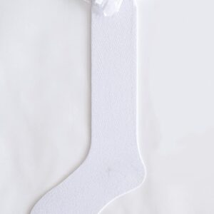 CAT KO Women Soft Knee High Socks Lovely & Cute Solid color Lace Ruffle Girls socks for Lolita ONLY TRUE SOLD (WHITE)