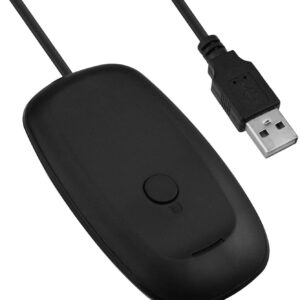 Wireless USB Gaming Receiver Adapter Compatible with Microsoft Xbox 360 Controllers, Desktop PC Laptop Gaming Adapter for Windows PC