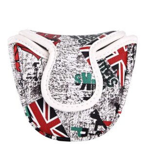 seacloud golf mallet head cover uk flag putter cover with magnetic closure golf club headcover