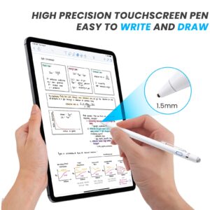 Stylus Pencil for Amazon Fire HD 10 Pen, EDIVIA Active Stylus Pen with 1.5mm Ultra Fine Metal Tip Pen Stylus for Amazon Fire HD 10 Drawing and Sketching Pencil,White