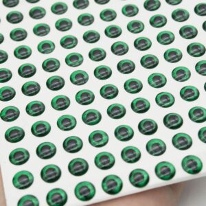 310pcs 6mm Green 3D Holographic Fishing Lure Eyes 3D Lure Eye 3D Soft Eye 3D Holographic Lure Eye Fly Tying, Jigs, Crafts