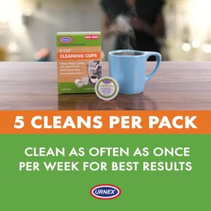 Urnex Cleaning Pods - 5 Pods - Compatible with Keurig 1.0 & 2.0 and All Single Serve Coffee Machines