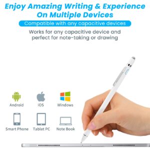 Stylus Pencil for Amazon Fire HD 10 Pen, EDIVIA Active Stylus Pen with 1.5mm Ultra Fine Metal Tip Pen Stylus for Amazon Fire HD 10 Drawing and Sketching Pencil,White