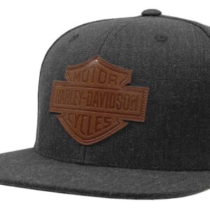 Harley-Davidson Men's Bar & Shield Patch Snapback Baseball Cap - Heather Gray