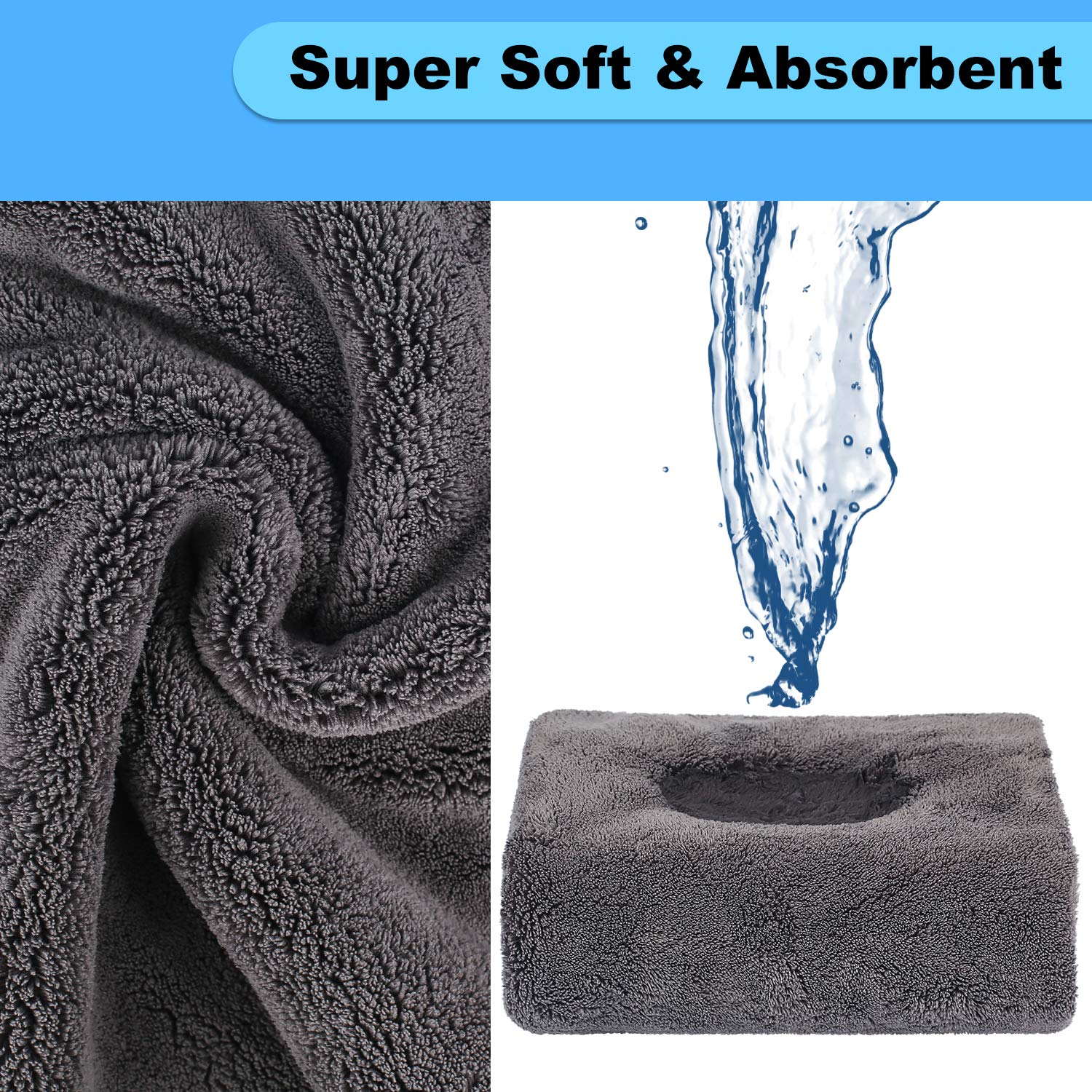 AUTODECO 2 Pack Collapsible Sink with Handle Towel, 2.37 Gal / 9L Foldable Wash Basin for Washing Dishes, Camping, Hiking and Home Gray