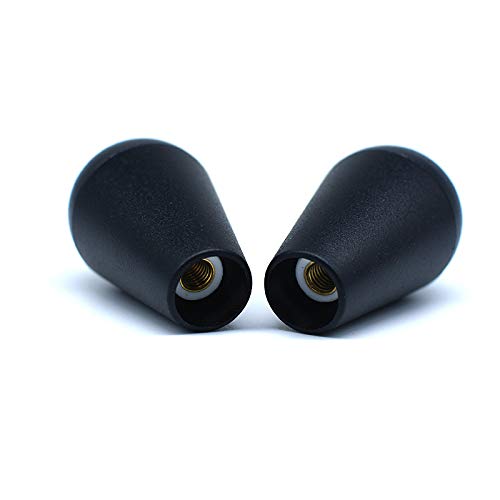 Arcity 2 Pcs Arcade Joystick Oval Bat Top Topper Knob Ball Top Handle Knob American Type Style Black and Black for Zippy SANWA SEIMITSU Arcade1up Machine Console Cabinet New HY PJ092 15