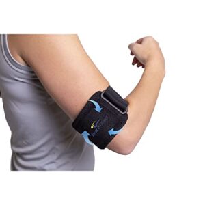 brace direct tennis & golf elbow cold gel therapy compression brace - reusable ice pack wrap with strap- pain relief for tendonitis, injuries, medial epicondylitis, joint pain