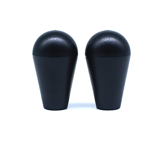 Arcity 2 Pcs Arcade Joystick Oval Bat Top Topper Knob Ball Top Handle Knob American Type Style Black and Black for Zippy SANWA SEIMITSU Arcade1up Machine Console Cabinet New HY PJ092 15