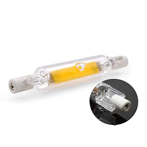 Halogen Bulbs Led R7S Glass Pipe Cob Bulb 78Mm 20W 118Mm 40W R7S Corn Lamp J78 J118 Replace Halogen Light 50W 100W Ac 220V 230V-Warm White_30W 118Mm