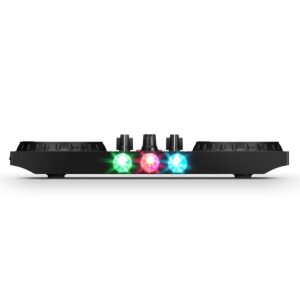 Numark Party Mix II - DJ Controller with Party Lights, DJ Set with 2 Decks, DJ Mixer, Audio Interface and USB Connectivity + Serato DJ Lite