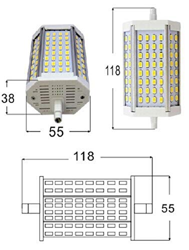 Lighting 30W Led R7S Light 118Mm Dimmable J118 Rx7S Light 3000Lm Replace 300W Halogen Floodlight Ac85-265V-Warm White_30W