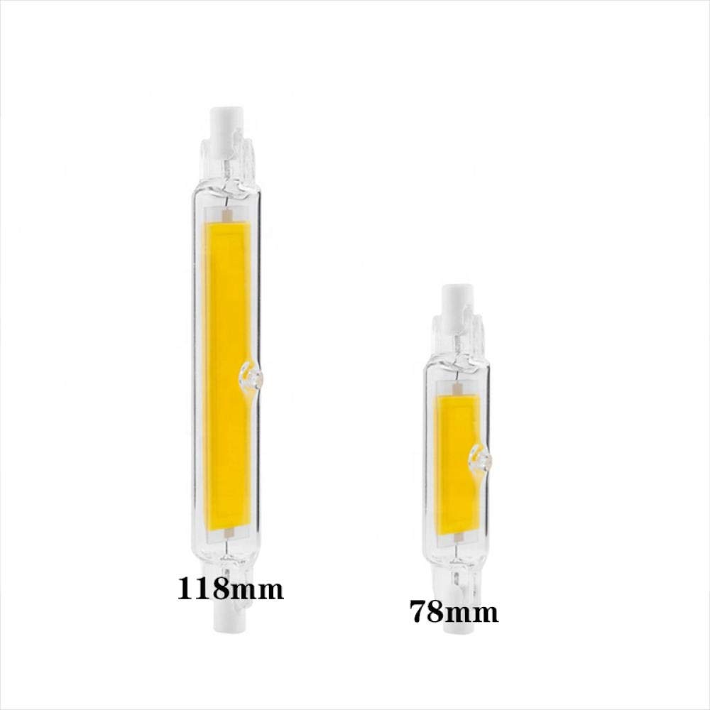 Halogen Light Bulb Led R7S 78Mm 15W 20W R7S High Powerful Headlight 118Mm 30W 40W 50W 110V 220V Cob Lamp Bulb Glass Pipe Replace Halogen Lamp Light-Natural Light_78Mm 15W 220V