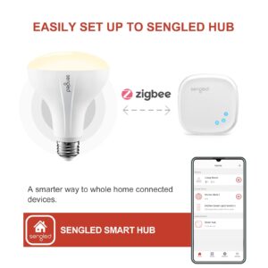 Sengled Zigbee Smart Bulb, Works with SmartThings and Echo with Built-in Hub, Voice Control with Alexa and Google Home, Hub Required, BR30 Dimmable Flood Light Bulb, Soft White 2700K, 10 Pack