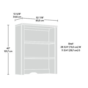 Sauder Hammond Library Hutch, L: 32.87" x W: 13.62" x H: 40.04", Emery Oak Finish