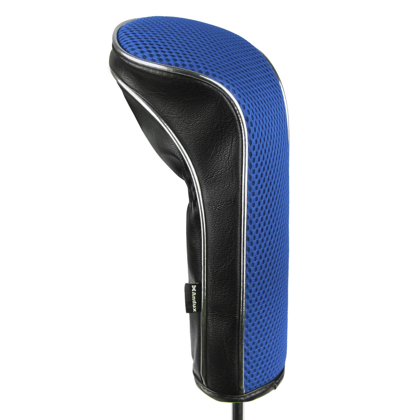 Andux Golf Club Wood Head Covers 460CC Driver Covers with Hook&Loop and Long Neck Blue