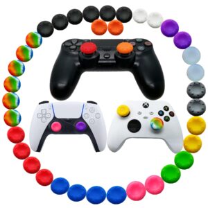 36pcs Joystick Grip for Ps5 Ps4 Controller, Silicone Thumb Grips Caps Cover Analog Stick for Playstation 5, Playstation 4 Controller, Xbox 360, Xbox One Controller (A)