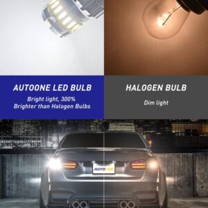 AUTOONE 1157 LED Bulb White 6500K, 2057 2357 7528 BAY15D LED Bulbs for Backup/Reverse Light, Tail Light, Brake Light, 300% Brighter Canbus Ready Plug and Play LED Bulbs, Pack of 2