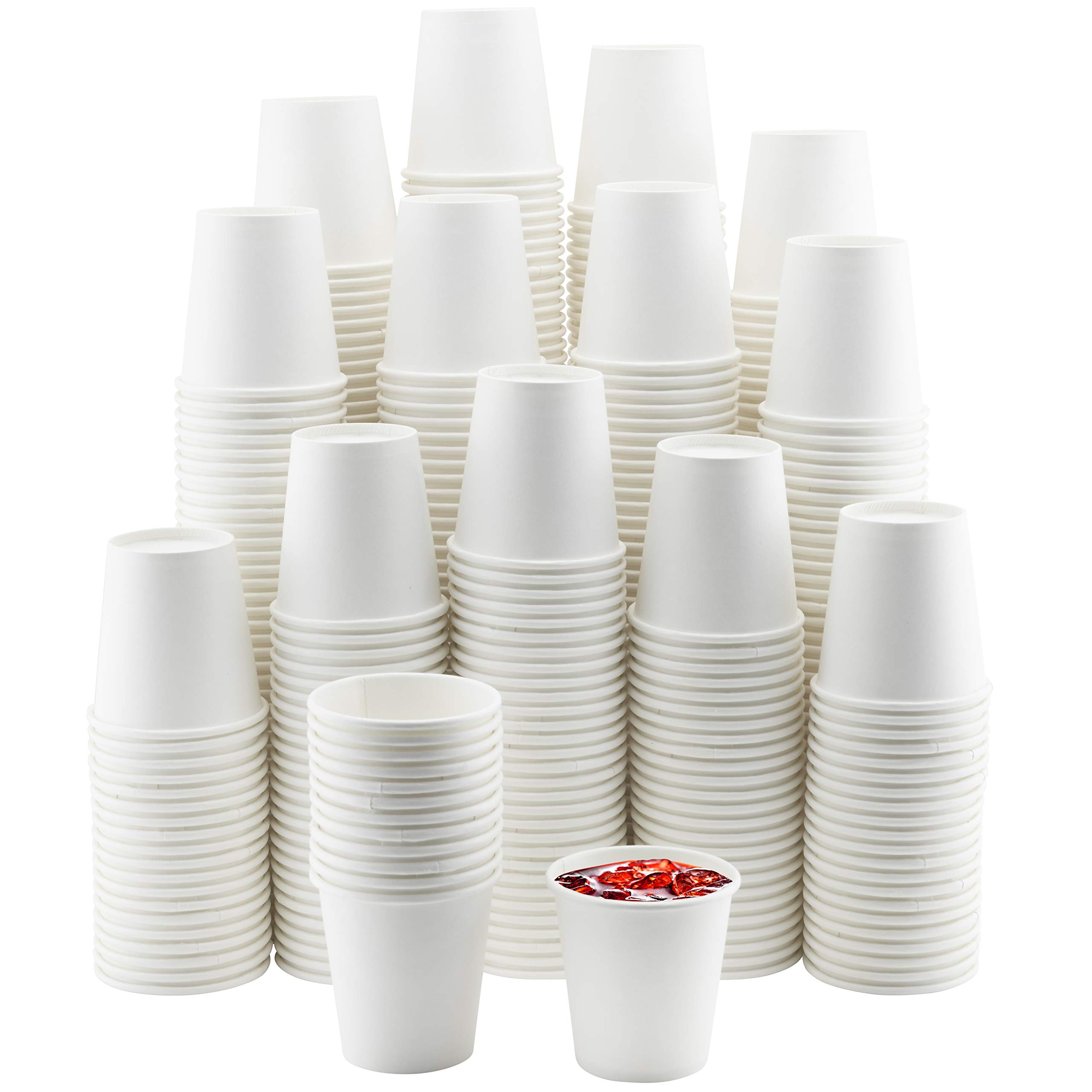 NYHI 1000 Pack 4 oz White Paper Disposable Cups Hot Cold Beverage Drinking Cup for Water Juice Coffee or Tea Ideal for Water Coolers Party or Coffee On the Go