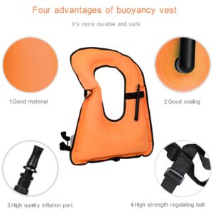 Snorkel Vest for Adults, Adjustable Light Snorkeling Jackets Safety Vests for Diving, Snorkeling, Swimming, Surfing (Up to 200 lbs Loading)