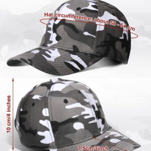 Geyoga 4 Pieces Men Camouflage Baseball Cap Army Military Camo Hat Camouflage Outdoor Sports Cap Camo Tactical Cap Hunting Fishing Hat for Men Women