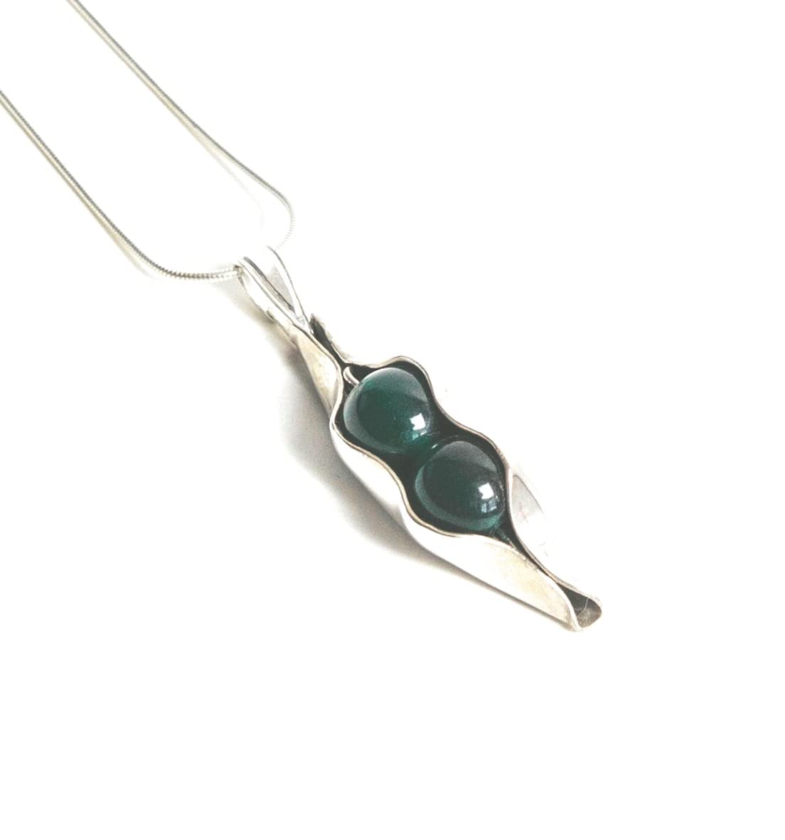 Jade Anniversary | 35th Wedding Anniversary Gift | Two Peas In A Pod Necklace | Dark Jade Stones | Wife Anniversary Gift