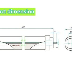 CMLAMPLED 12V DC T8 Led Tube Light 18inch 7W 6500K, F15T8 Florescent Tube Replacement for Automotive RV Marine Boat (6 Packs)