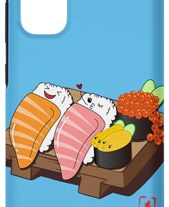 Galaxy S20 Happy Nigiri Sushi, Ikura and Uni on Wooden Plate Case