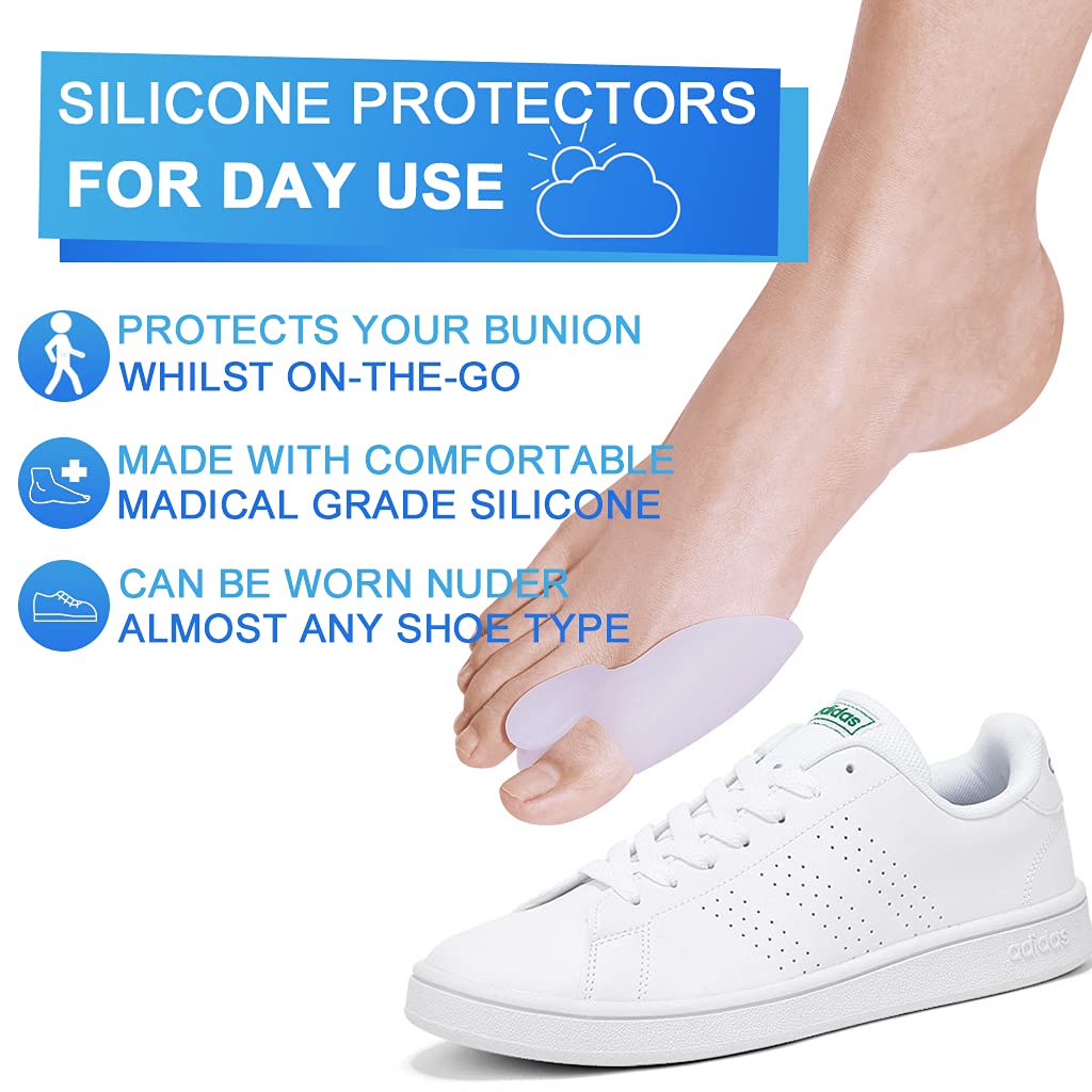 Toe Corrector Toe Separator Bunion Splint 【2024 Updated】 Hallux Valgus Bunion Big Toes Corrector Set Bunion Brace Bunion Exercise Strap Orthopedic Kit Bunion Pain Relief (free, Blue)