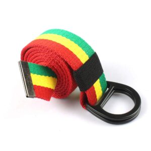 Rasta Jamaican RGY Canvas Belt with Styilish Buckle Canvas (Metal-1, One Size)