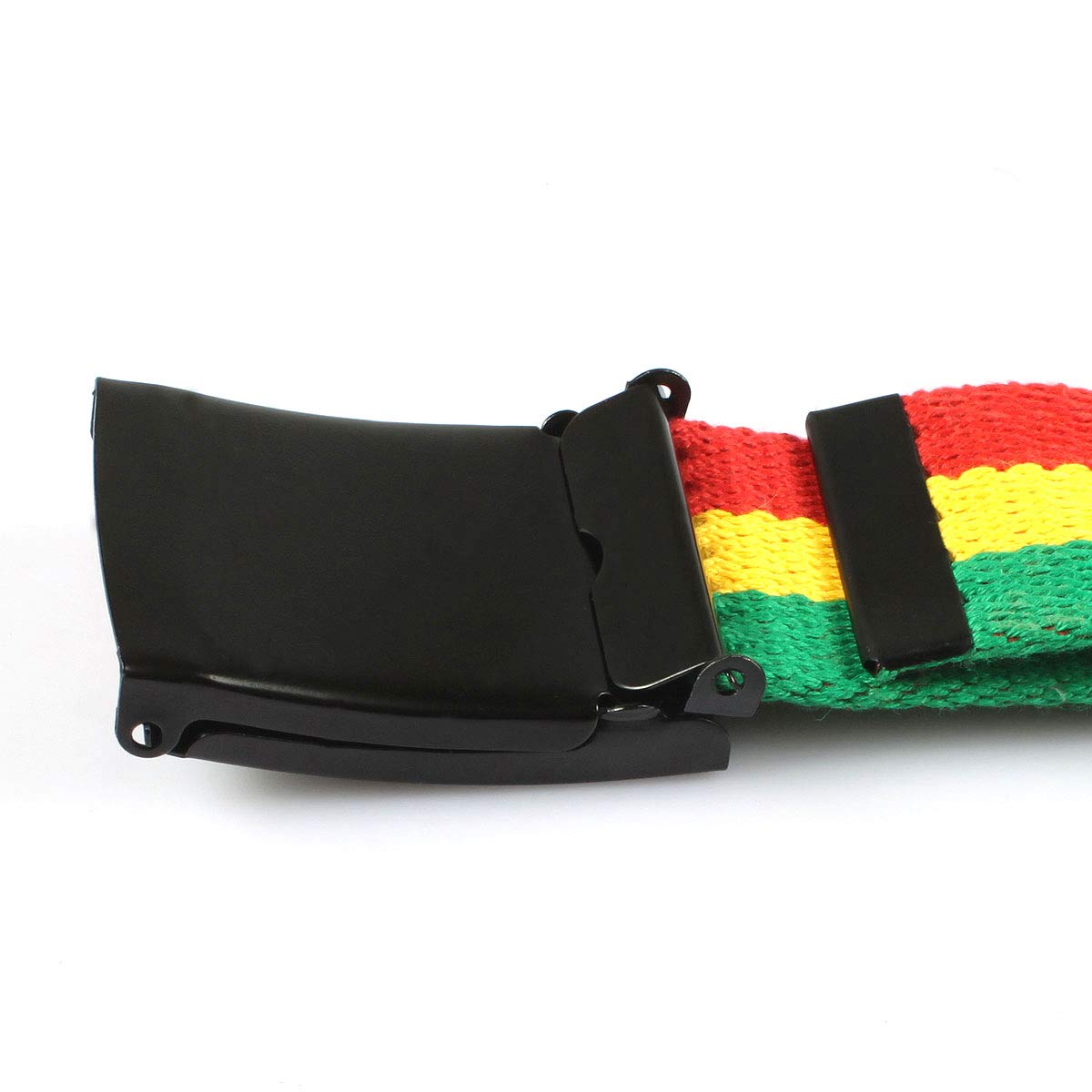 Rasta Jamaican RGY Canvas Belt with Styilish Buckle Canvas (RGY Buckle, One Size)